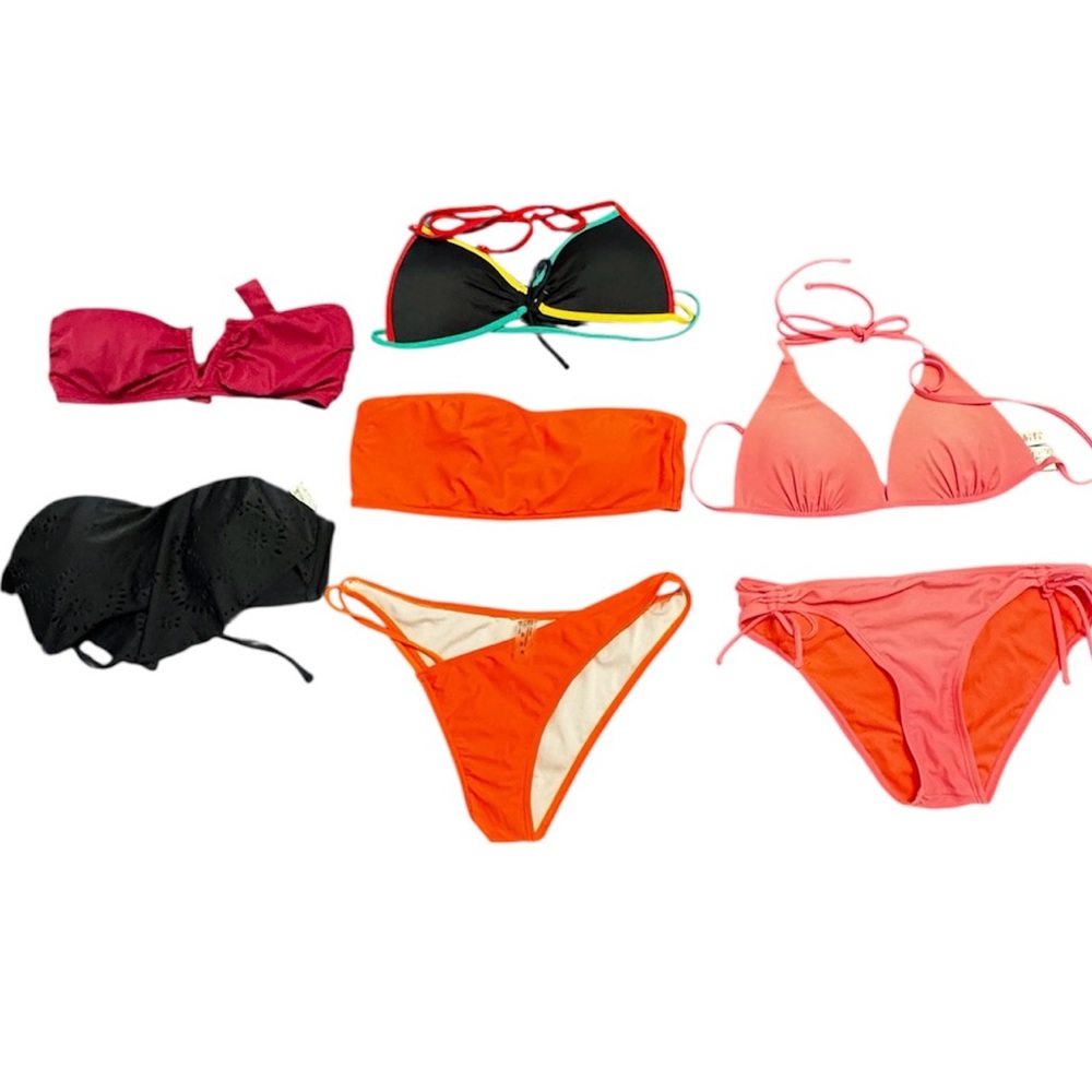 Bikini Bundle, 2 Bikini Bottoms and 5 Tops Mediums/Smalls